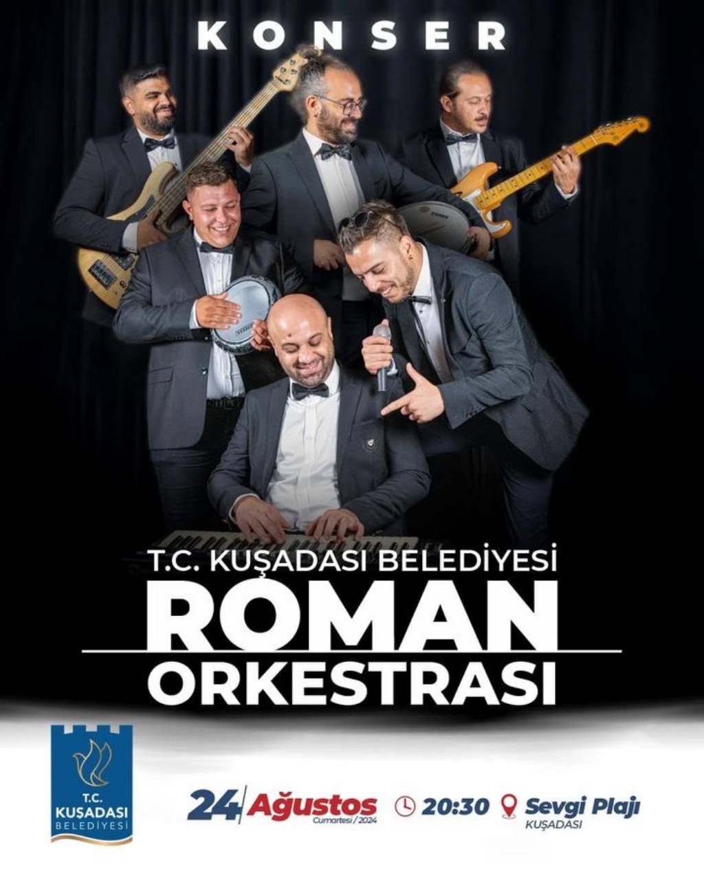 Kuşadası Belediyesi Roman Orkestrası Sevgi Plajında Konser Verecek!