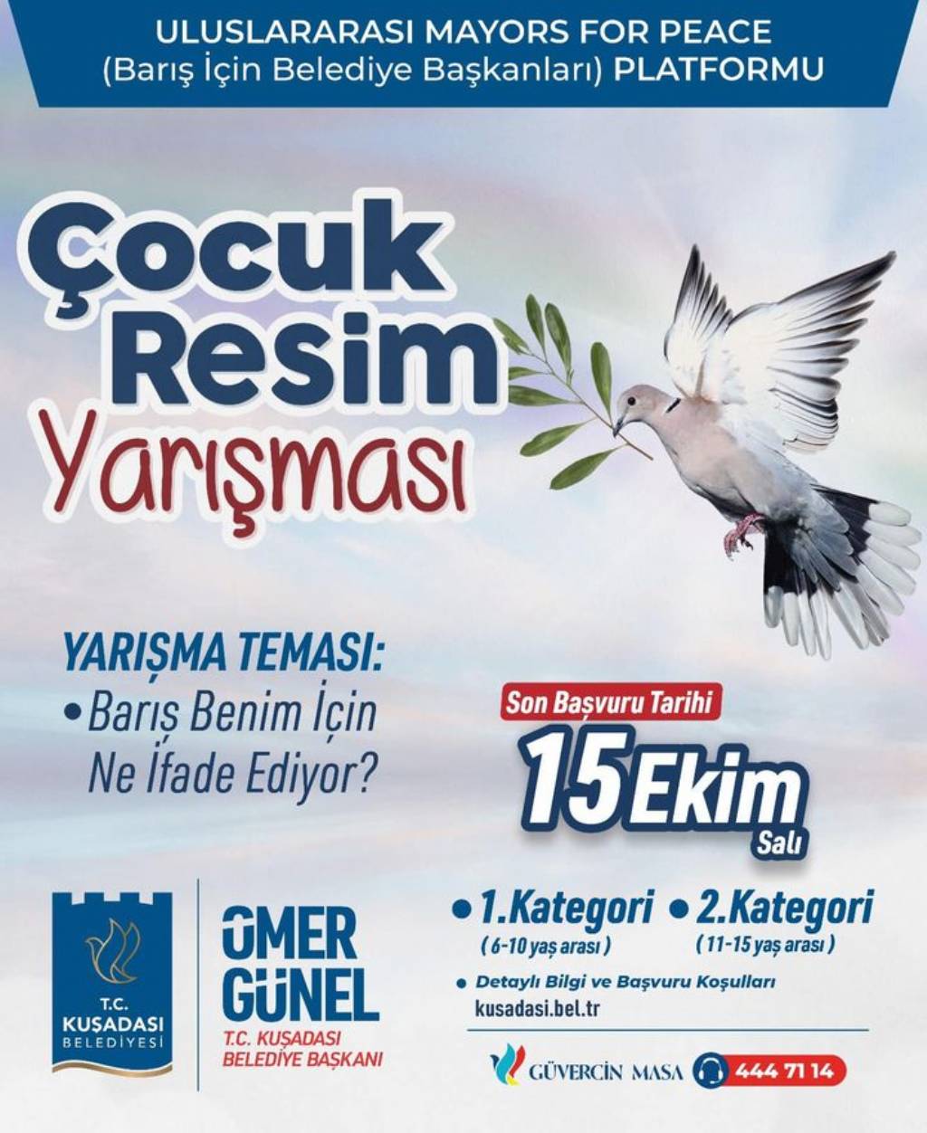 Kuşadası Belediyesi'nden Uluslararası Barış Temalı Çocuk Resim Yarışması